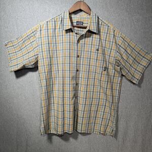 Patagonia Shirt Mens Short Sleeve Button Up Lightweight Pockets Plaid L/XL